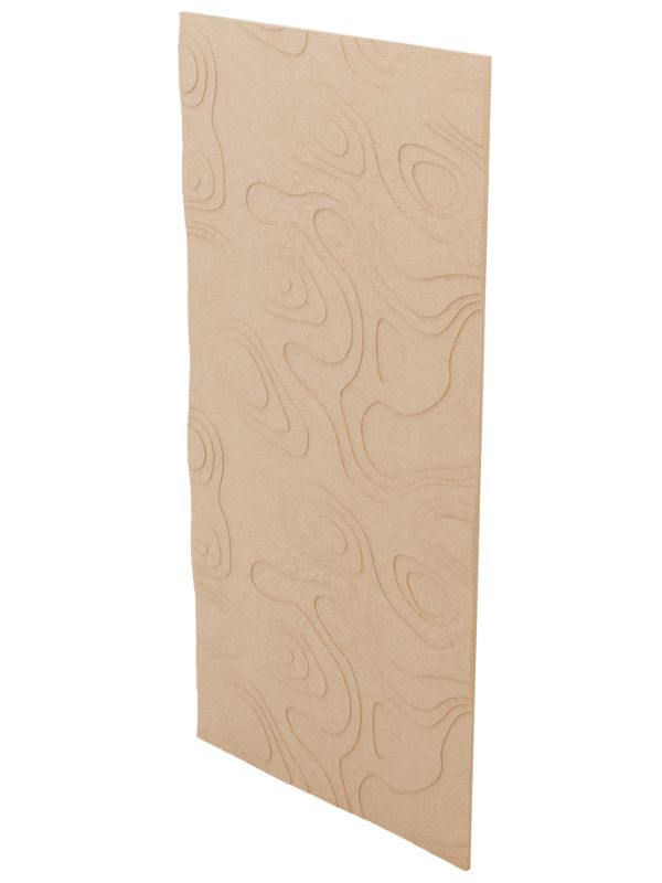 Linthra 3D decorative wall panel with smooth linear curves crafted in Canada