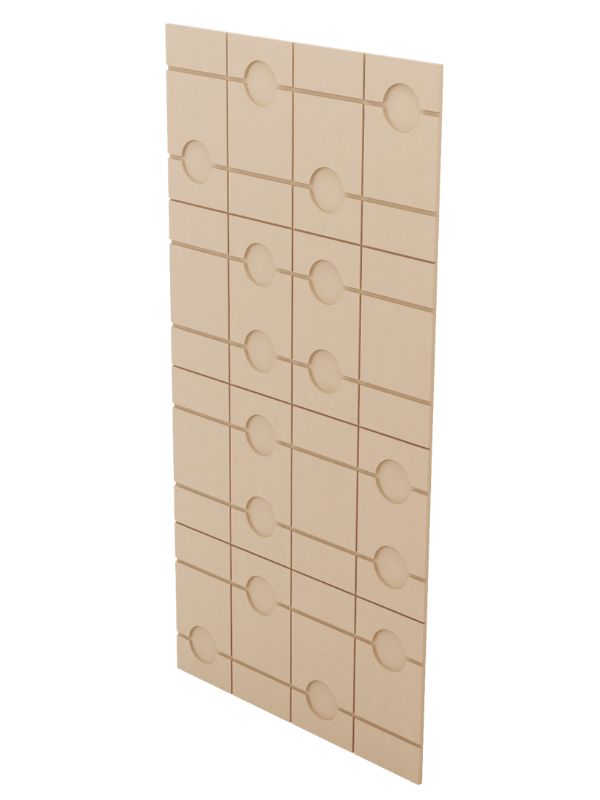 Ravello 3D decorative wall panel with rounded repeating contours crafted in Canada