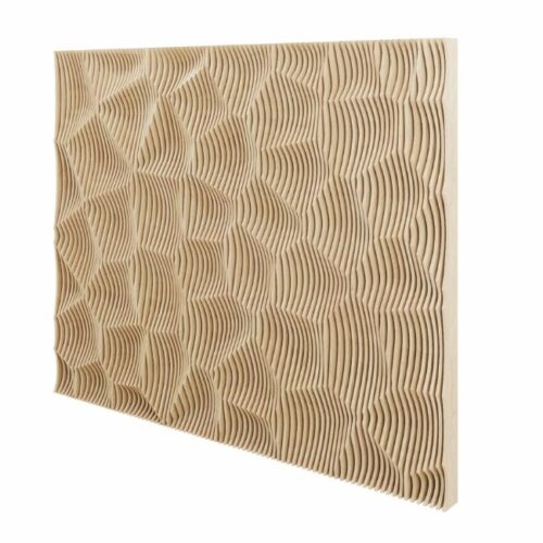 Contour Luxe Series parametric wood wall panels by Fomra with fluid carved contours for modern interior spaces in the USA and Canada.